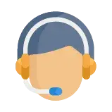 Ilustracion empleado con auriculares para trabajar